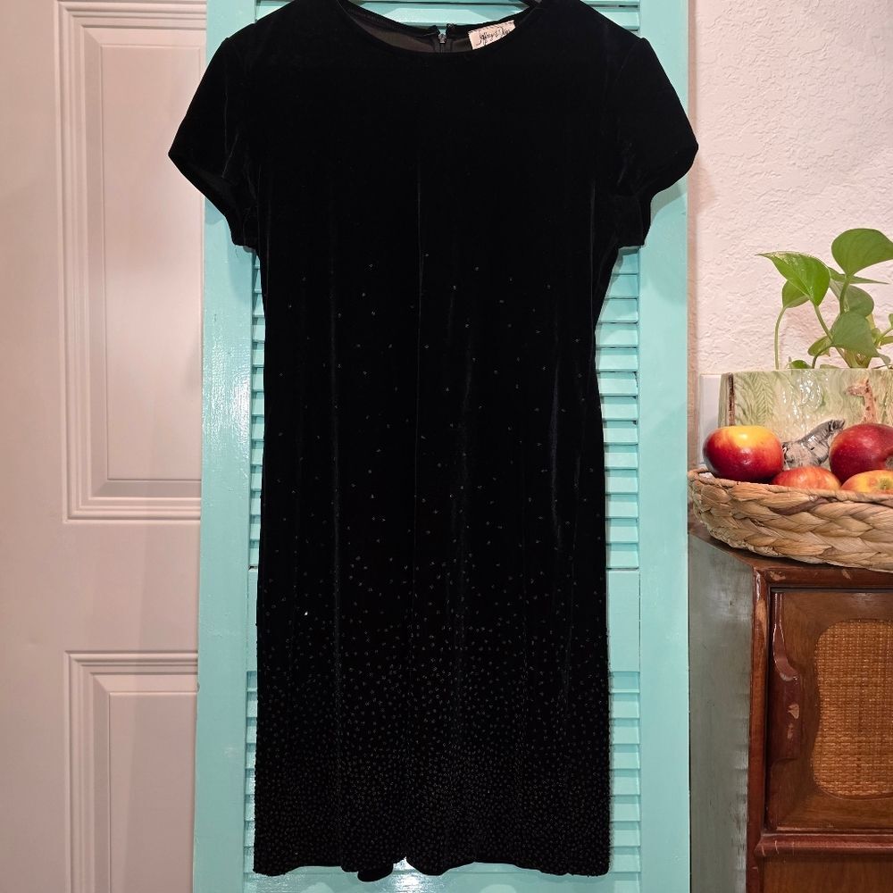 Elegant Black Velvet Dress